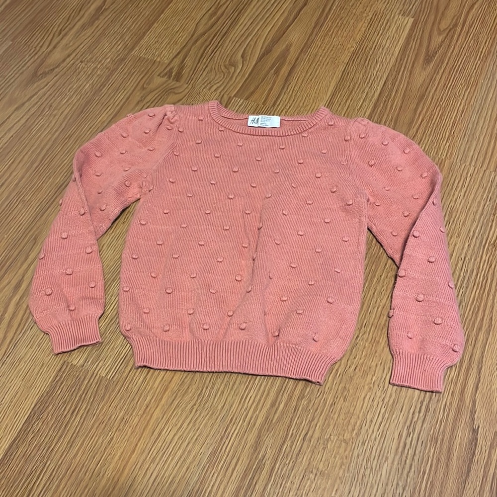 H&M Bobble Long Sleeve Crew Sweater. Size 5T / 6  Rusty Orange Color. EUC